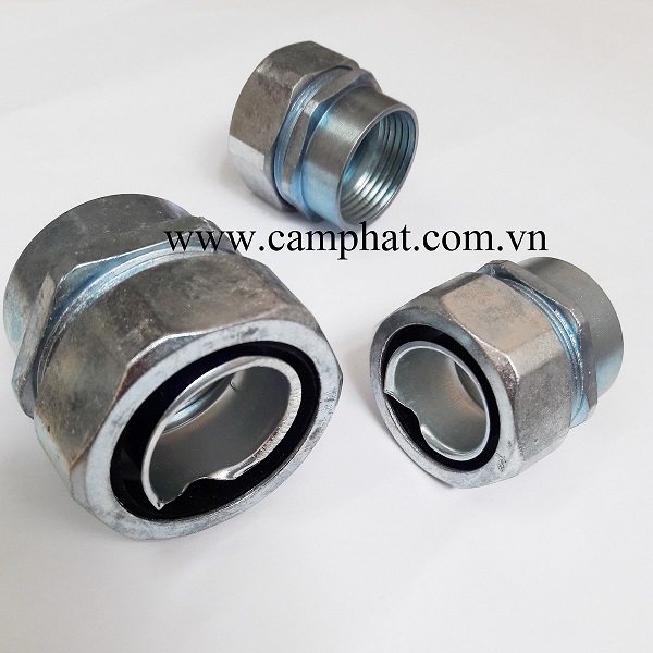 Đầu Nối ống ruột gà với ống thép ren luồn dây điện